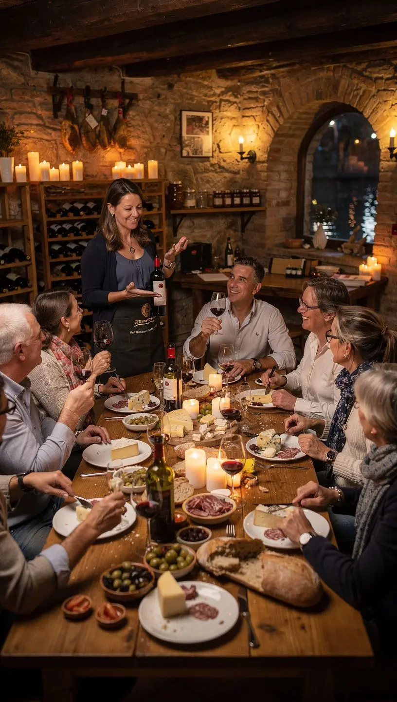 Een groep toeristen beklimt de toren van de kathedraal terwijl ze genieten van het panoramische uitzicht.